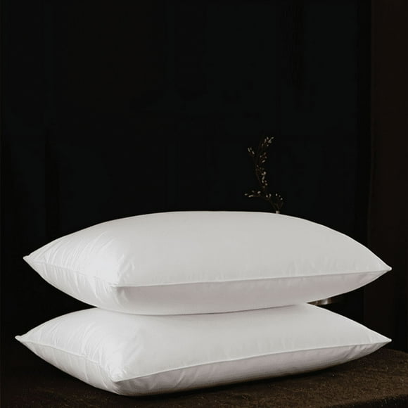 Highland Feather 725 Fill Power Canadian Hutterite White Goose Down Pillow 700TC Pure Cotton Casing CARMEL Award Winning Series Soft and Comfy Support, Medium, Queen Size, 19 oz, One Pillow