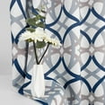 thumbnail image 5 of DriftAway Alexander Thermal Blackout Grommet Unlined Window Curtains Spiral Geo Trellis Pattern, 2 Panels, 52" x 102", Navy and Gray, 5 of 9