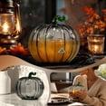 thumbnail image 5 of Halloween Pumpkin Glass Cup, Beverage Serving with Lid, Glass, for Party Tables and Home Bars, Pumpkin-Face Shaped Glass Design, Lidded Tumbler, 5 of 5