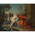 thumbnail image 2 of Jean-Baptiste van Loo 18x15 Black Ornate Wood Framed Double Matted Museum Art Print Titled - Susannah and the Elders, 2 of 5
