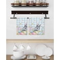 thumbnail image 3 of Easter Kitchen Dish Towels for Drying Dishes Set of 4, Spring Rabbit Eggs Flowers Herbs Blue Plaid Waffle Weave Microfiber Hand Tea Bathroom Towels Quick Dry & Absorbent Towel 15.7x23.6, 3 of 7