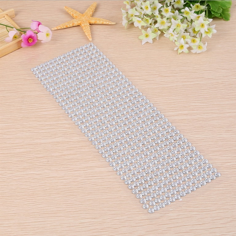 5pcs Face Pearl Stickers Adhesive Pearl Stickers Flat Back Pearls Stickers  