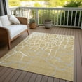 thumbnail image 6 of Addison Rugs Chantille Indoor/Outdoor Transitional Squares Gold Washable Rectangle Rug, 10' x 14', 6 of 6