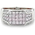 thumbnail image 2 of Divine_creation 2.35 Ct Round Cut White Diamond Wedding Engagement Thanksgiving Christmas Pinky Band Ring 14K White Gold Plated 925 Sterling Silver For Men's -10, 2 of 3