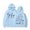 Light Blue, variant on Women's Letter Print Long Sleeve Hoodie with Pockets Brown XXL