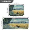 thumbnail image 3 of 2-Piece Kitchen Mat Set Non Slip Washable Floor Mats Decorative Rugs for Kitchen Sink Laundry Black Cat Walking Fields, 3 of 7