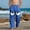 A402 Blue, variant on Kids Unisex Joggers Tearful Eyes Cartoon Print Soft Cotton Sweatpants Elastic Waist Trousers for Casual Play, 4-13Y