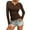 Coffee, variant on Womens Undershirts Ribbed Long Sleeve T Shirt Fall Slim Fit Basic Top Soft Stretch Knit Casual Tunic Blouse