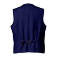 thumbnail image 6 of Zynoxe Vest Jackets for Men with Multiple Pockets Classic Sleeveless Lapel V Neck Jackets Single Breasted Mens Blazer Vest Fashionable Solid Color Casual Outer Gilet Blue M, 6 of 8