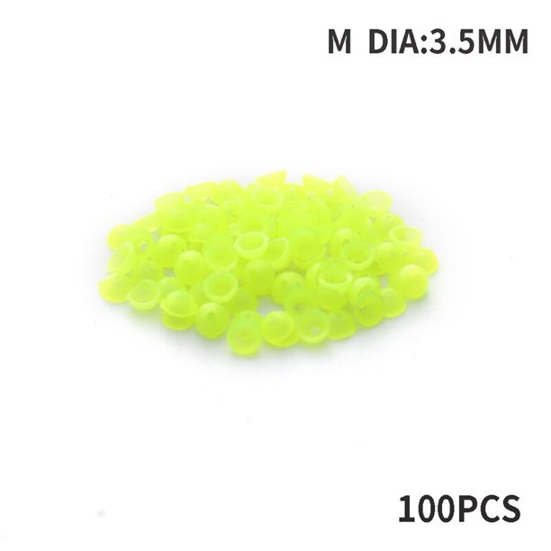 100pcs/lot Luminous Half Round Stopper Beads Fishing for Sea Fishing Floating Tackle Accessories Tools He Qiyong unisex