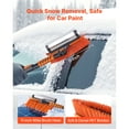 thumbnail image 4 of KFFKFF 3-in-1 Car Snow Brush with Ice Scraper, Squeegee, and Adjustable 180° Brush Head, Extendable Aluminum Handle (34.3"-42.1") with Foam Grip for Windshield, Windows, RVs, Trucks, and SUVs, 4 of 9