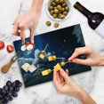 thumbnail image 5 of Clouds Cutting Board, Celestial Solar Night Scene Stars Moon and Clouds Heaven Place in Cosmos Theme, Decorative Tempered Glass Cutting and Serving Board, Small Size, Dark Blue White, by Ambesonne, 5 of 5