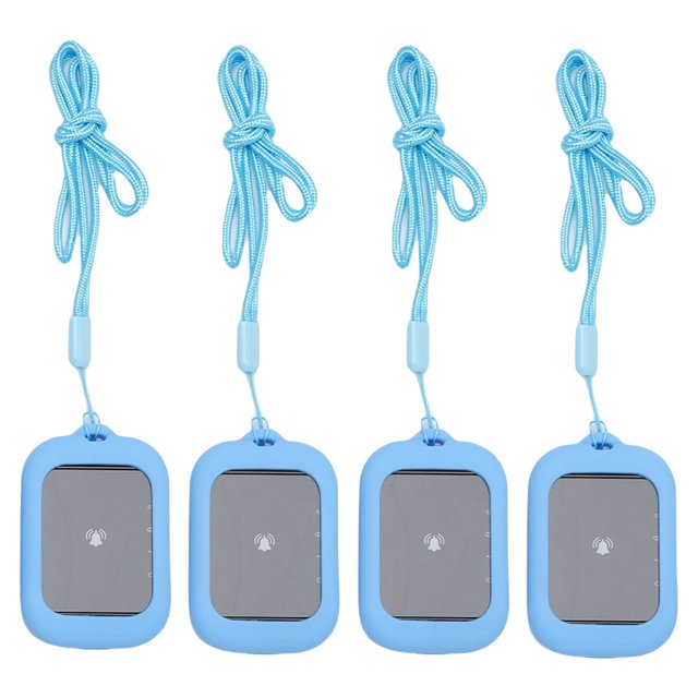 Restaurant Pager System, 433.92MHz 3 Prompt Mode Durable Waterproofing Customer Wireless Calling System for Coffee Shop Blue