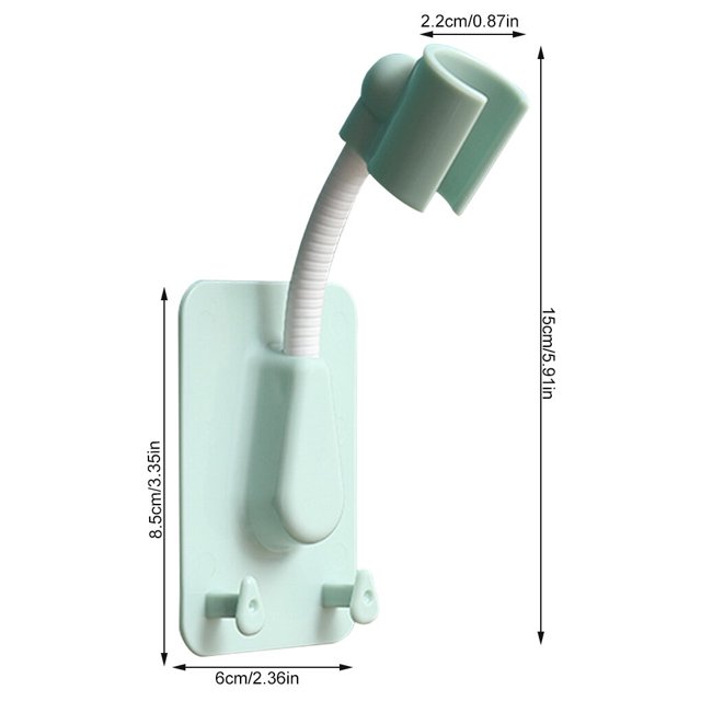 Shower Head Holder for Bathroom Wall Mount Shower Head Stand Shower Wand Holder Adjustable Handheld Showerhead Holder Self-Adhesive Shower Head Bracket