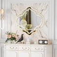 thumbnail image 4 of LUVODI Large Wall Mirror Elegant Champagne Glass Accent Mirrors with Glass Beveled Edge for Decor Foyer Fireplace ﻿, 4 of 13