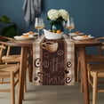 thumbnail image 2 of Vintage Coffee Time Table Runner - 120 Inch Long, Kitchen Dining Table Runner Dresser Scarves, Farmhouse Desserts Brwon White Plaid Farmhouse Decor for Coffee Tables Wedding Party Banquet, 2 of 8
