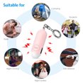 thumbnail image 3 of Keychain, Rechargeable 130dB Loud Personal Alarm with LED Flashlight Safety Alarm Keychain for Woman Kids Students Girls Elderly Black + Pink, 3 of 9