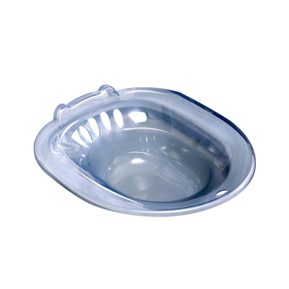 Baño de asiento para mujeres con orificios de drenaje, inodoro portátil estándar Azul