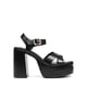 thumbnail image 2 of Sandalia DREAM PAIRS Plataforma Tacones Gruesos Punta Cuadrada Negra 11, 2 of 6