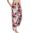 thumbnail image 2 of Uemuo Lilies Flowers Pattern Women's Wide Leg Palazzo Lounge Pants with Pockets Light Weight Loose Comfy Casual Pajama Pants-X-Large, 2 of 9