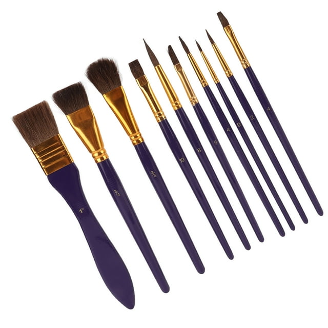 Pinceau Aquarelle, 10 Pcs Pinceau Pinceau Ensemble Pinceau Pinceau Design de Nouvelle Génération