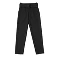 thumbnail image 2 of Lroveb Dress Pants for Women, High Waisted Straight Leg Spring Summer Solid Printed Casual Wide Cotton Linen Explosion Loose Trousers Female Black, 2 of 9