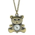 thumbnail image 1 of Gold Plated Bronze Teddy Bear Pocket Watch Necklace Anti-Tarnish WP-GTBPW, 1 of 7