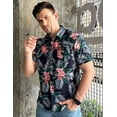thumbnail image 2 of COOFANDY Mens Hawaiian Shirts Short Sleeve Casual Button Down Tropical Beach Shirt, 2 of 6
