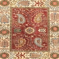 thumbnail image 1 of Ahgly Company Indoor Square Abstract Red Oriental Area Rugs, 7' Square, 1 of 6