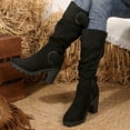 thumbnail image 6 of Miluxas Knee High Boots for Women Mid Heel Mid Calf Boots Side Zipper Wide Calf Boots Fall Winter Fashion Dress Shoes Black 9.5(43), 6 of 9