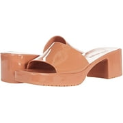 Steve Madden Harlin Camel Open Toe Slide-On Single Strap Heeled Sandal (5.5, Camel)