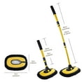 thumbnail image 3 of Curved Rod Car Wash MopLong Handle Telescopic Brush10.63x5.91in,Soft Chenille Microfiber Scratch-Free Paint Safe Ergonomic Grip for RV Truck Cleaning, 3 of 9