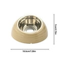 thumbnail image 3 of Sahpxhe Thickened Pet Bowl with Stainless Steel, Food Bowl Pet Food Bowl Non Slip And Non Spill for Cats and Dogs 7.1x1.2x0.8 Inch Yellow, 3 of 4
