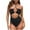 Black, variant on ZVAVZ One Piece Swimsuit for Women,Ladies Halter Neck Tummy Control Bikini Set Ladies Swimwear Flattering Cheeky High Cutout Cute White S