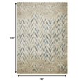 thumbnail image 3 of 8â€™ x 11â€™ Beige Blue Distressed Chevron Area Rug, 3 of 5