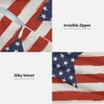 thumbnail image 4 of 4th of July Pillow Covers 18x18 Set of 2, Memorial Day Independence Day Throw Pillow Covers American Flag Patriotic Red Stripe Blue Star Outdoor Cushion Cases Linen Decorative for Couch Sofa, 4 of 6