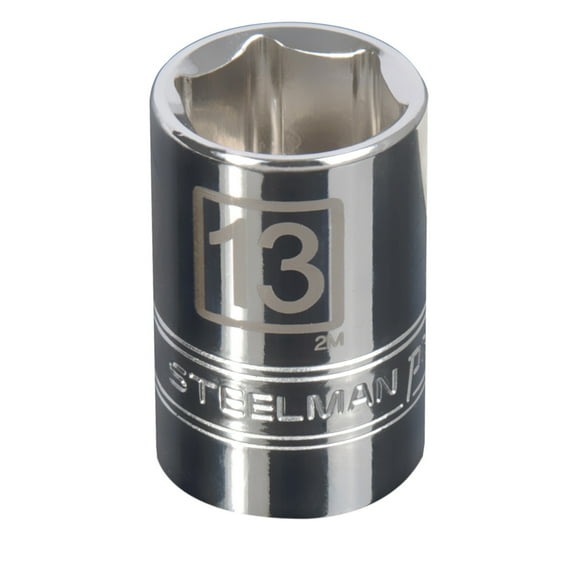 STEELMAN PRO 3/8-Inch Drive 13mm Shallow 6-Point Socket, 78196