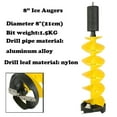 thumbnail image 2 of Ice Auger, 8'' Ice Augers for Ice Fishing, Ice Fishing Auger with Universal Adapter & Top Plate，Cordless Nylon Ice Drill Auger with Centering Point Blade, 2 of 4