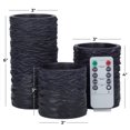 thumbnail image 3 of DecMode 6", 4", 3"H Textured Unscented Wax  Flameless Candle with Remote Control (Set of 3), 3 of 7