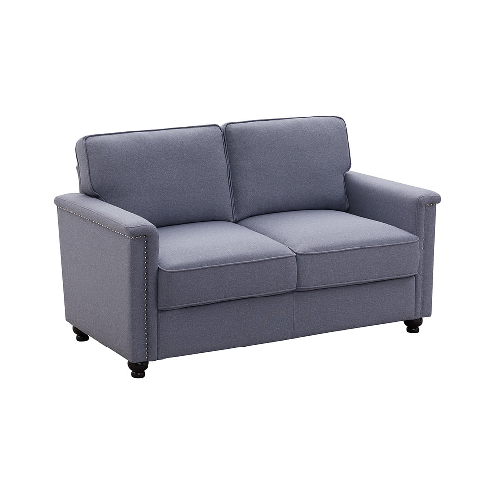 Kepooman 56" Modern Linen Farbic Loveseat Sofa, Overstuffed Classically 2-Seater Armrest Sofa for Living Room Bedroom Office, Gray Kepooman 56" Modern Linen Farbic Loveseat Sofa, Overstuffed Classically 2-Seater Armrest Sofa for Living Room Bedroom Office, Gray