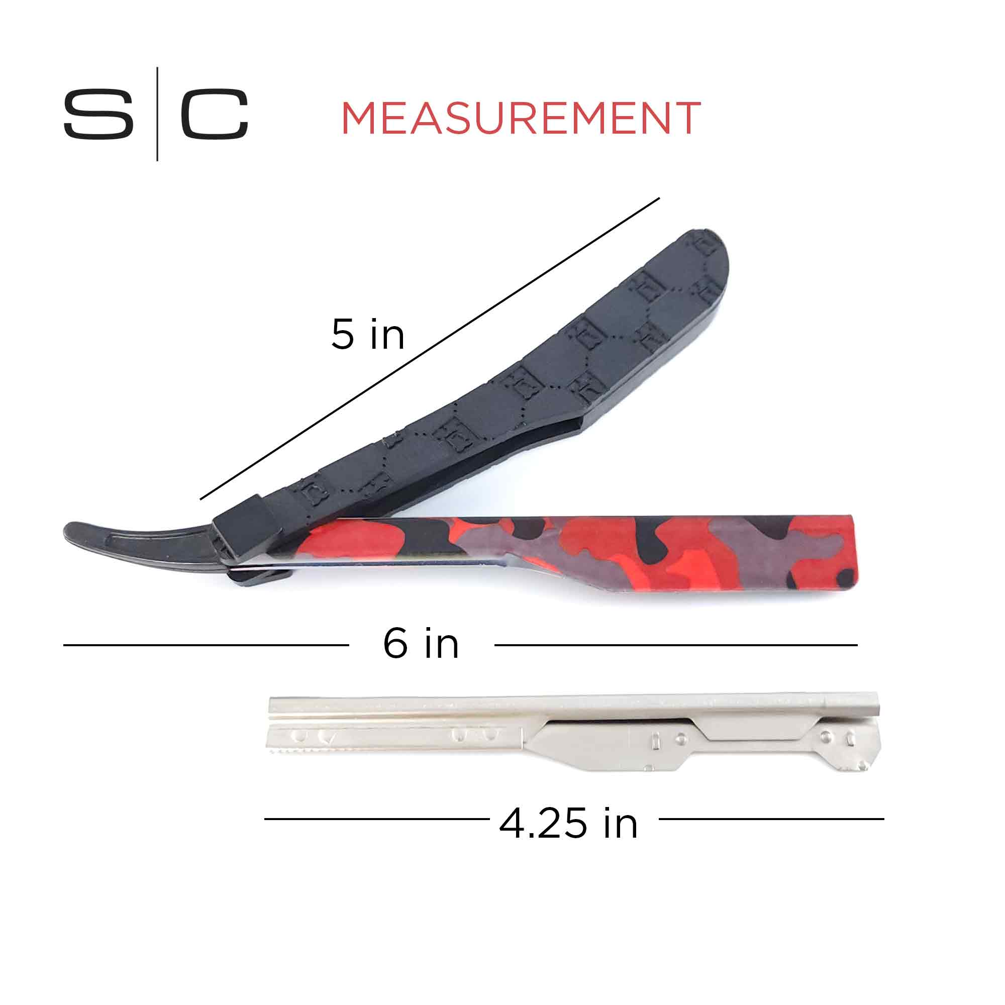 Stylecraft Camo Straight Edge Razor Tool – Professional Barber Shavette , Blades Not Included