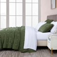 thumbnail image 2 of Chezmoi Collection Corduroy Twin Quilt Set Olive Green, 2-Piece Luxury Soft Cross Stitch Polyester Corduory Lightweight Bedspread, 1 Quilt 68 in x 90 in and 1 Pillow Sham 20 in x 26 in, 2 of 9