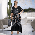 thumbnail image 5 of Miss Lavish London Kaftan Dresses for Women,Beach Kaftan Coverups,Hawaiian Coverups for Women,Long Beach & Swimsuit Coverups,Plus Size African Caftan Dress,Moroccan Style Loungewear Black 3XL, 5 of 8
