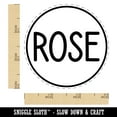 thumbnail image 2 of Rose Flavor Scent Rounded Text Self-Inking Rubber Stamp Ink Stamper - Pink Ink - Small 3/4 Inch, 2 of 7