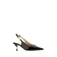 thumbnail image 2 of Mach & Mach Black Leather Crystal Bow Pumps Black (Women's), 2 of 2