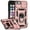 Rosegold, variant on Case for iPhone SE 2022 3rd Generation / iPhone SE 2020 2nd Generation / iPhone 8 / iPhone 7 with Ring Holder Stand Slide Camera Lens Protector, Compatible with Magnetic Car Mount,Black