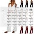 thumbnail image 3 of Guluxicc 2 Piece Women's Outfit Sets Halter V Neck Sleeveless Ruffle Hem Tops Front Cutout Wide Leg Pants Casual Outfits for Casual Wear, 3 of 5
