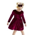thumbnail image 6 of Kuleyang 2PC Toddler Baby Girls Velvet Tutu Dress Long Sleeve Princess Birthday Party Twirl Wedding Dresses Spring Clothes 12-18 Months, 6 of 8