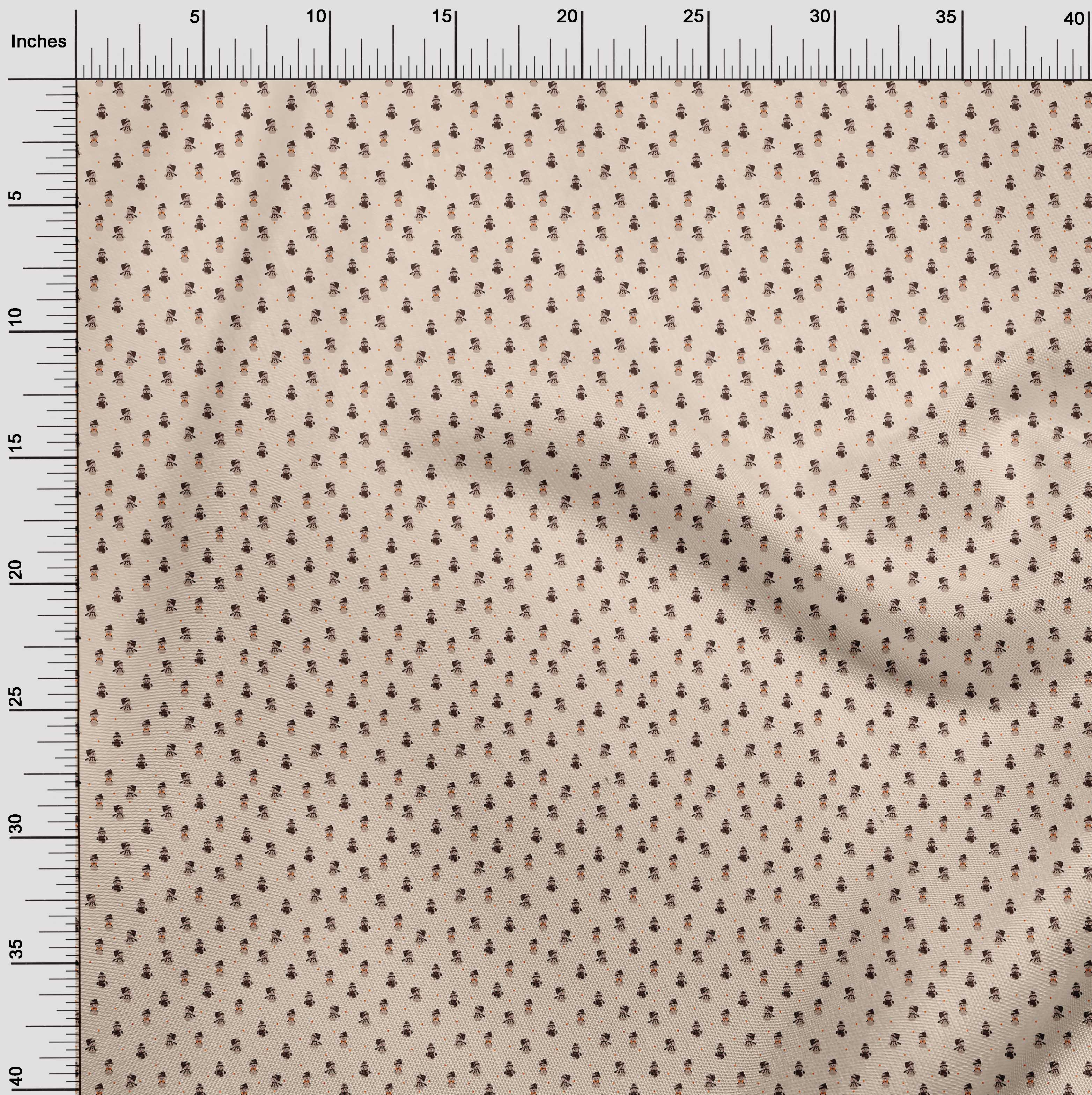 oneOone Cotton Silk Light Beige Fabric Christmas Diy Clothing Quilting Fabric Print Fabric By Yard 42 Inch Wide