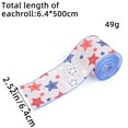 thumbnail image 2 of Clearance Under $5!Yyuenw 2.5" x 5.5 Yards Patriotic Wired Ribbon Bulk Pack - Stars & Stripes Edge for Memorial Day, 4th of July Wreaths, Parade Decor, 2 of 2